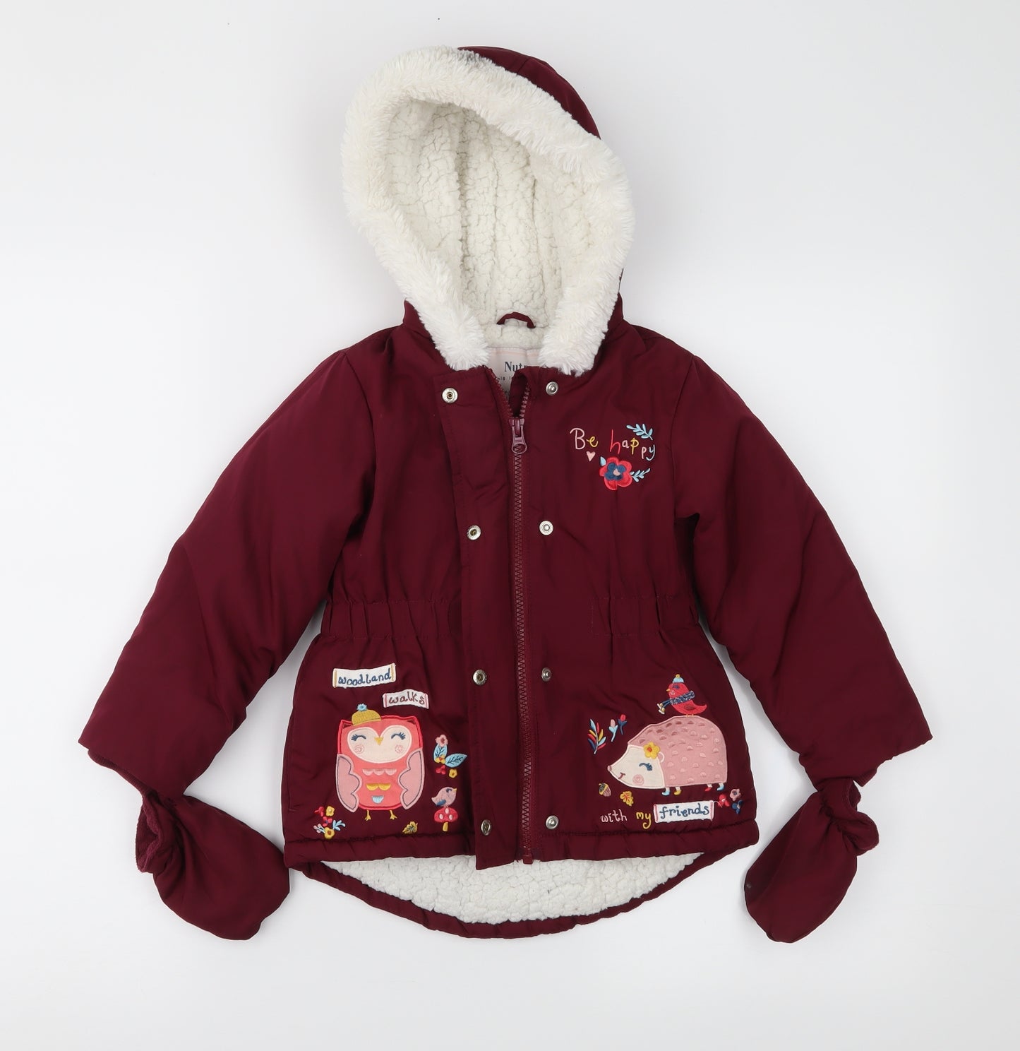 Nutmeg Girls Purple   Parka Coat Size 3-4 Years