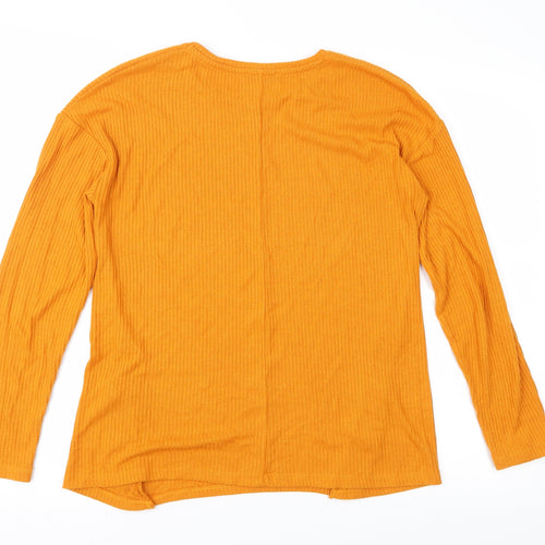 Papaya Womens Yellow  Knit Pullover Jumper Size 12