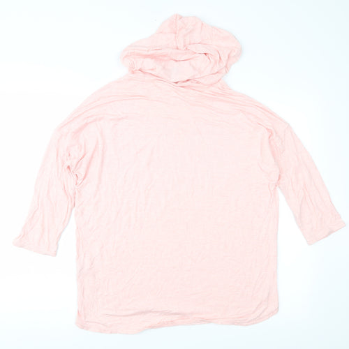 Aviva Womens Pink   Pullover Hoodie Size S