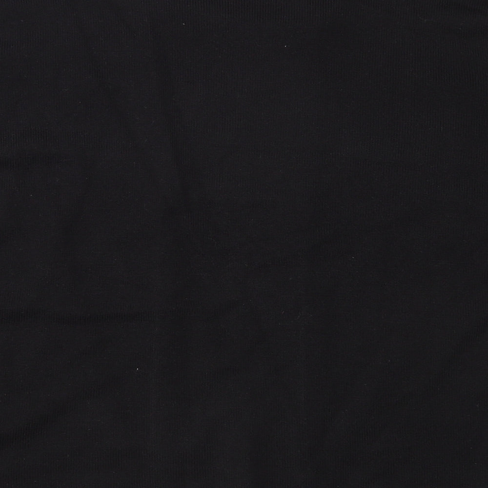 Reflect Womens Black  Knit Pullover Jumper Size L