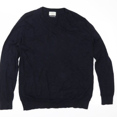 George Mens Blue  Knit Pullover Jumper Size L