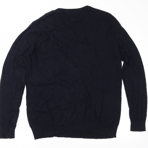 George Mens Blue  Knit Pullover Jumper Size L