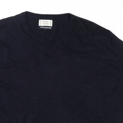 George Mens Blue  Knit Pullover Jumper Size L