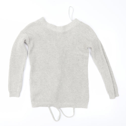 Primark Womens Grey  Knit Pullover Jumper Size S
