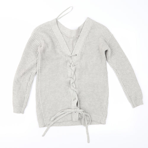 Primark Womens Grey  Knit Pullover Jumper Size S
