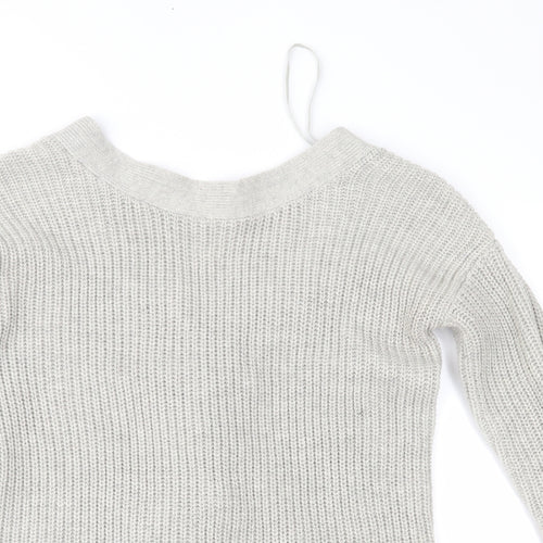 Primark Womens Grey  Knit Pullover Jumper Size S