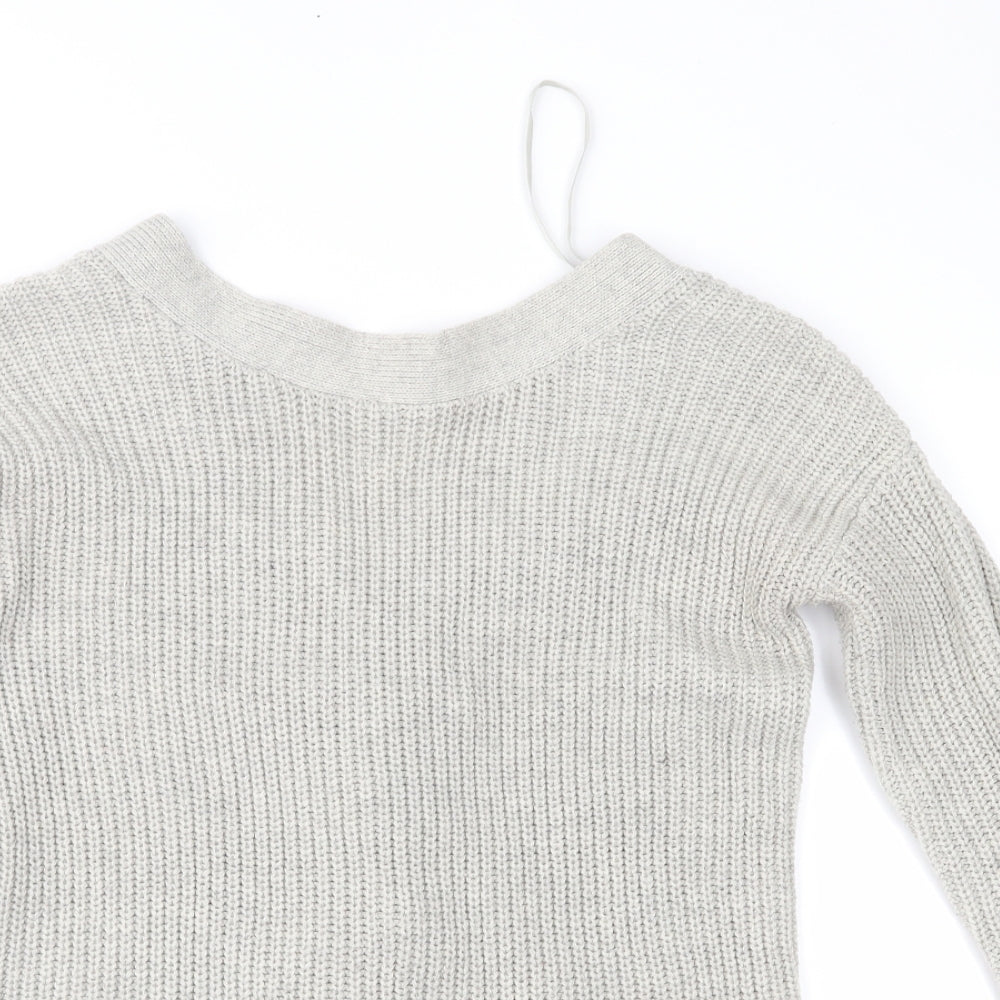 Primark Womens Grey  Knit Pullover Jumper Size S