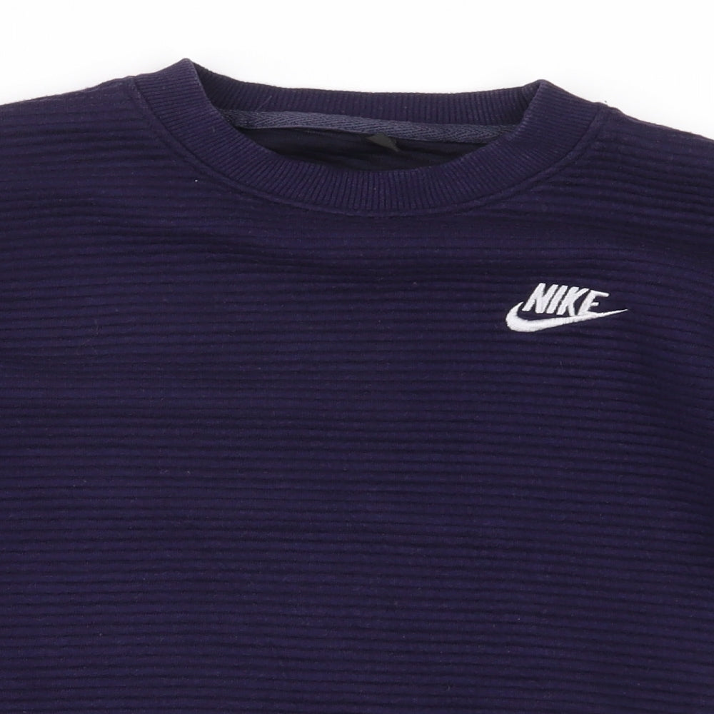 Nike Girls Blue   Pullover Sweatshirt Size 11-12 Years