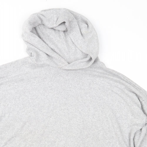 Marks and Spencer Girls Grey  Knit Pullover Hoodie Size 12-13 Years