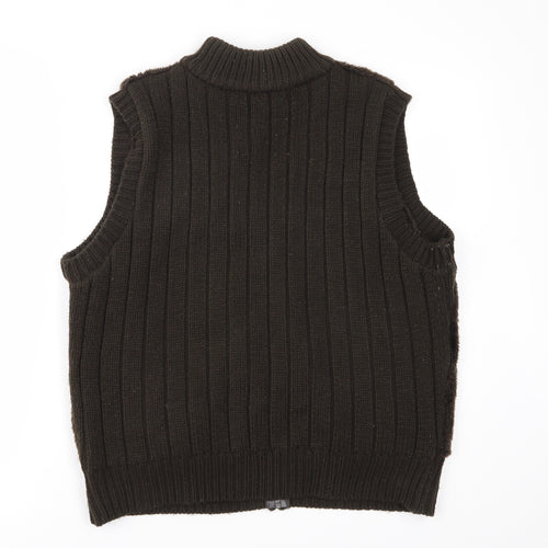 Klass Womens Brown  Knit Gilet Waistcoat Size L