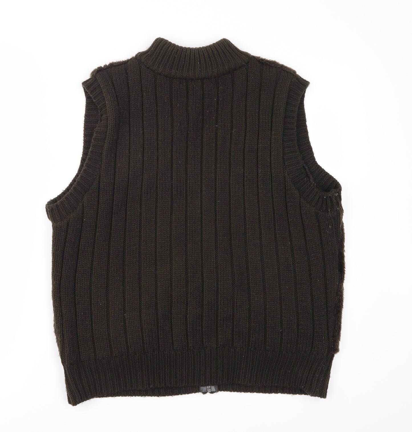 Klass Womens Brown  Knit Gilet Waistcoat Size L