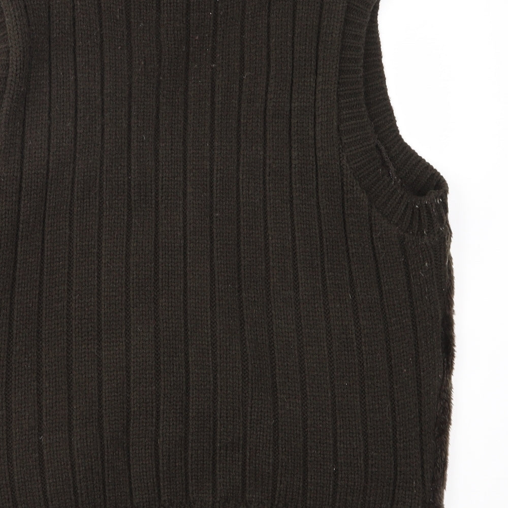 Klass Womens Brown  Knit Gilet Waistcoat Size L