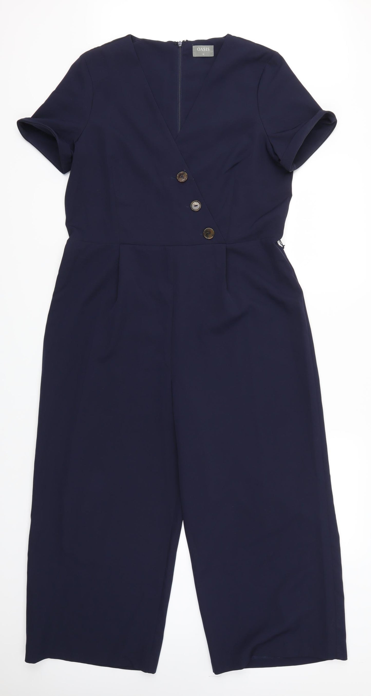 Oasis Womens Blue   Jumpsuit One-Piece Size 16 L22 in