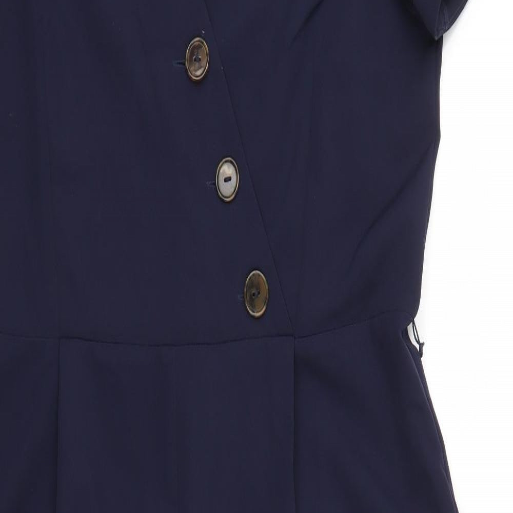 Oasis Womens Blue   Jumpsuit One-Piece Size 16 L22 in