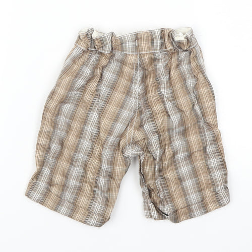 Mini Club Boys Brown Check  Cropped Trousers Size 9-12 Months