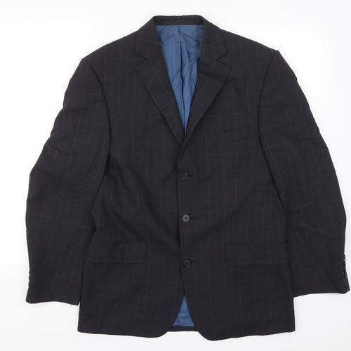Marks and Spencer Mens Grey Check  Jacket Suit Jacket Size 38