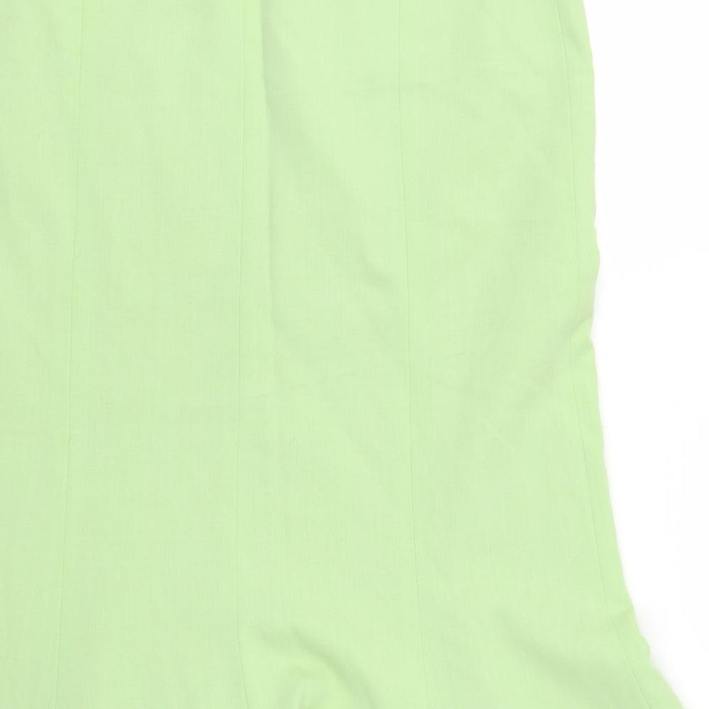 Preworn Womens Green   Trumpet Skirt Size 34 in