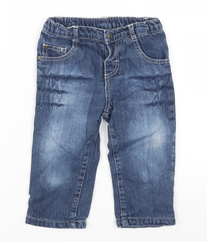 Tisai Boys Blue Denim Cargo Jeans Size 18 Months