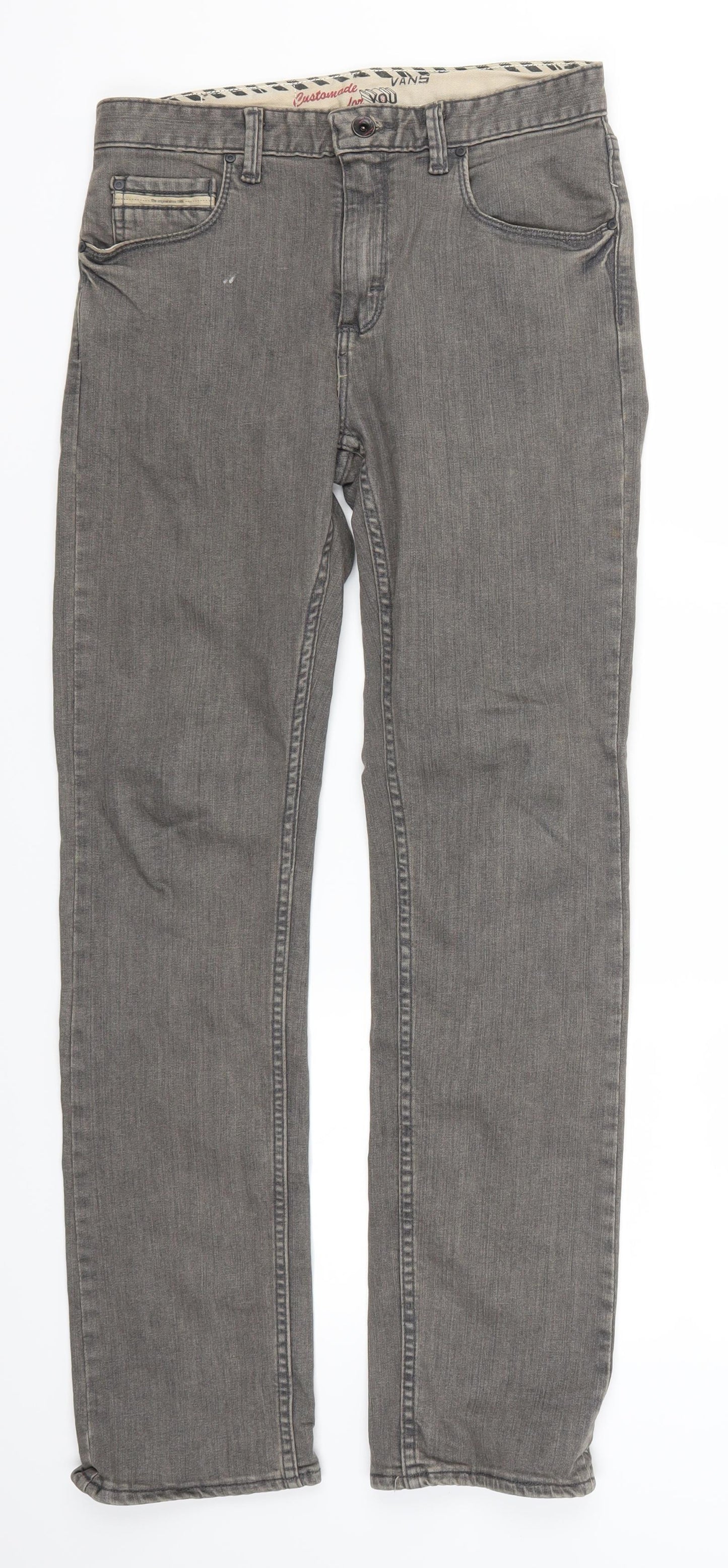 VANS Mens Grey  Denim Straight Jeans Size 29 in L30 in