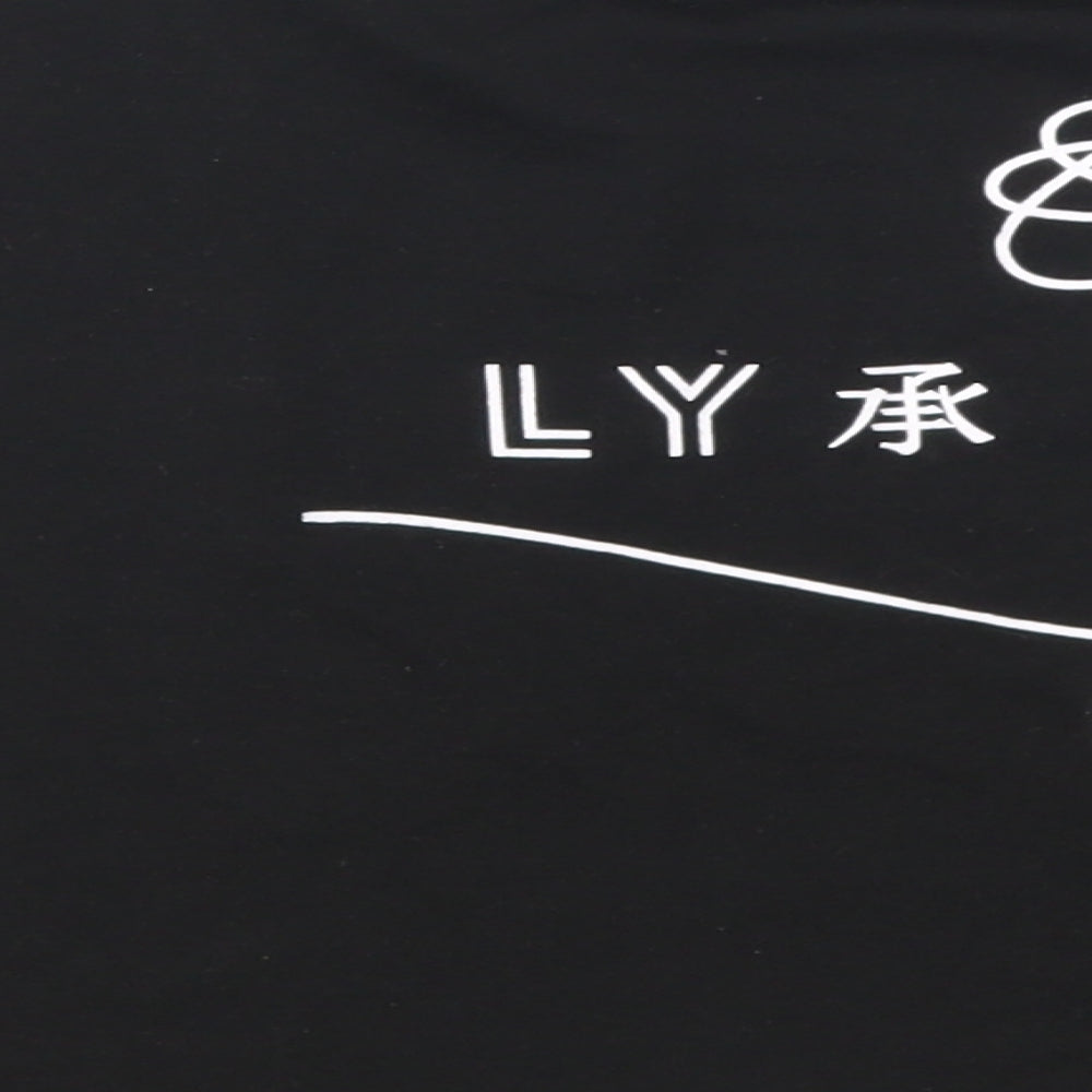 Fashion Womens Black   Cropped T-Shirt Size M  - BTS