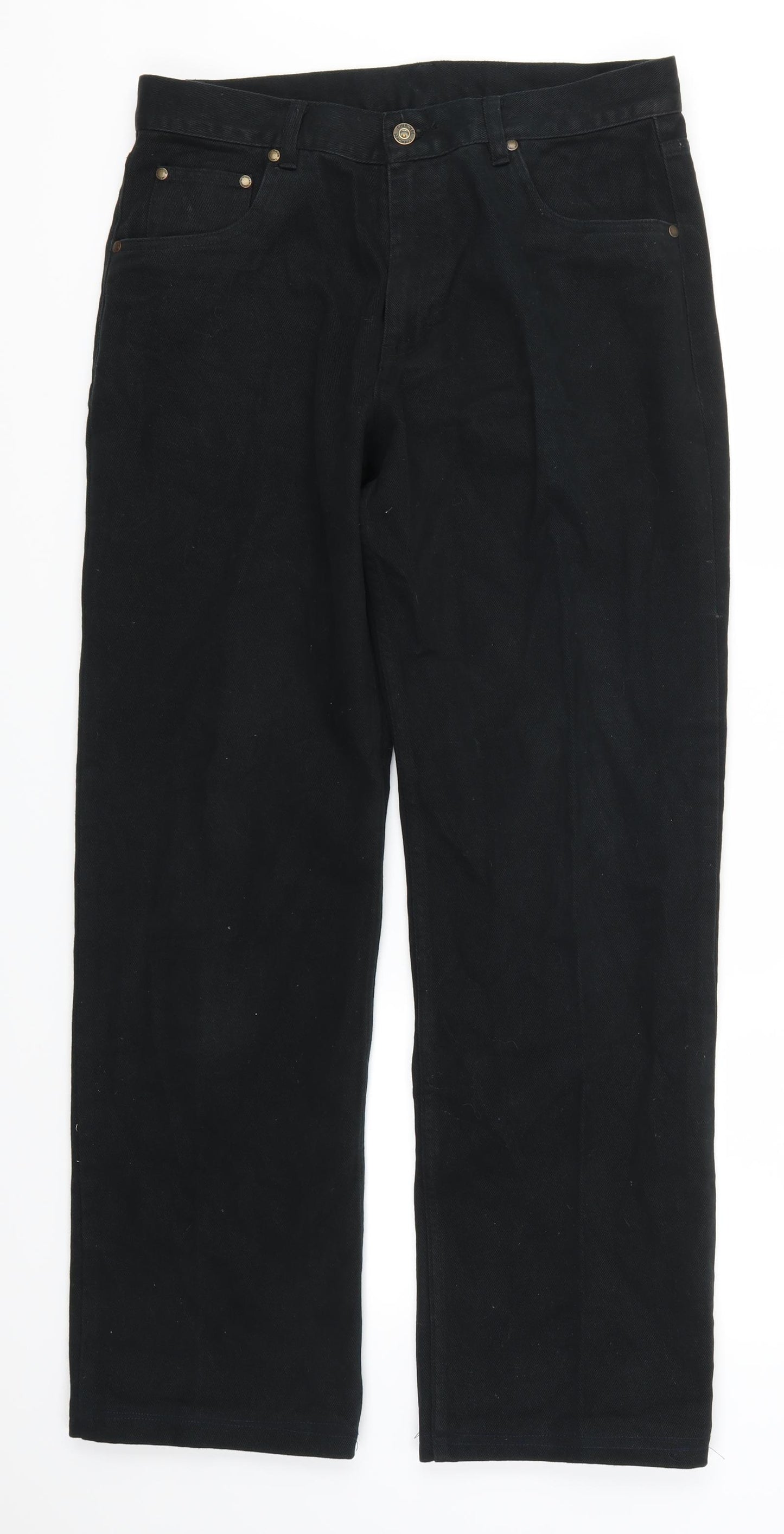 Cherokee Mens Black  Denim Straight Jeans Size 32 L30 in