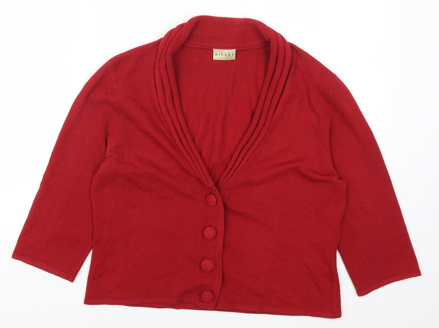Minuet Womens Red   Cardigan Jumper Size 18