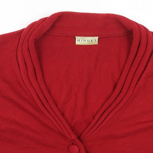 Minuet Womens Red   Cardigan Jumper Size 18