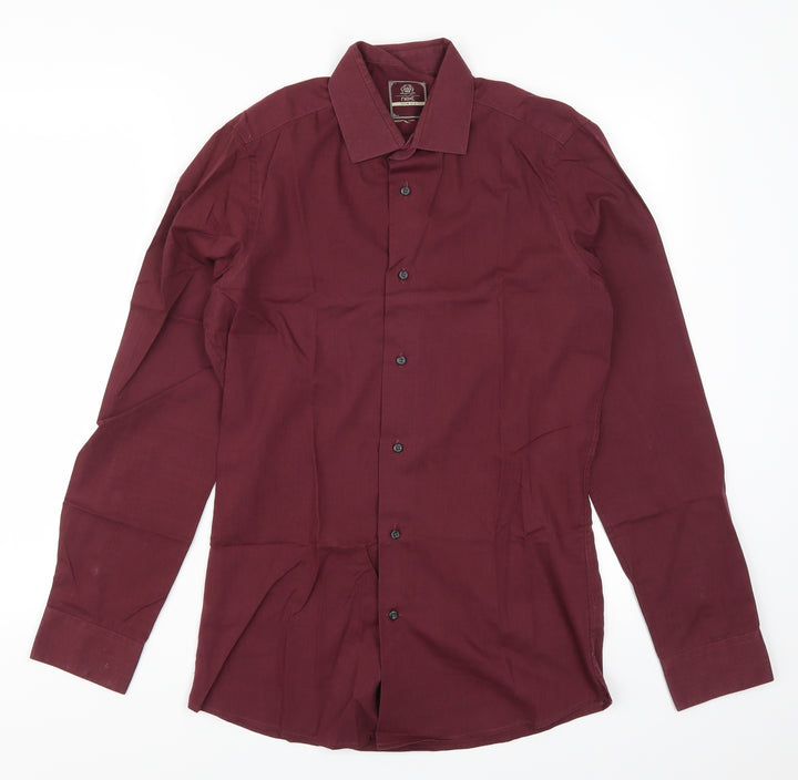 NEXT Mens Red    Button-Up Size 14.5