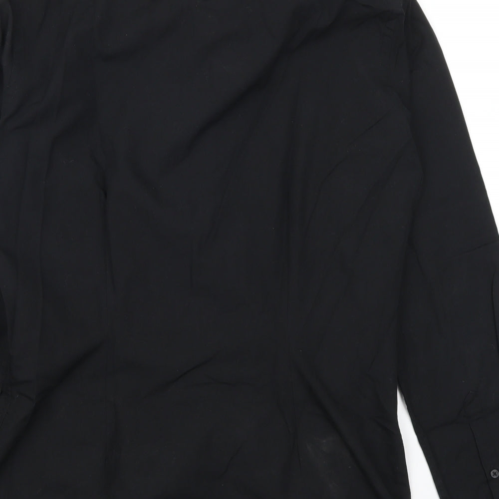 NEXT Mens Black    Button-Up Size 14.5