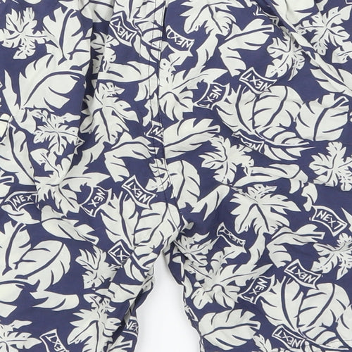 NEXT Girls Blue Floral  Paperbag Shorts Size 5-6 Years - Palm Leaves