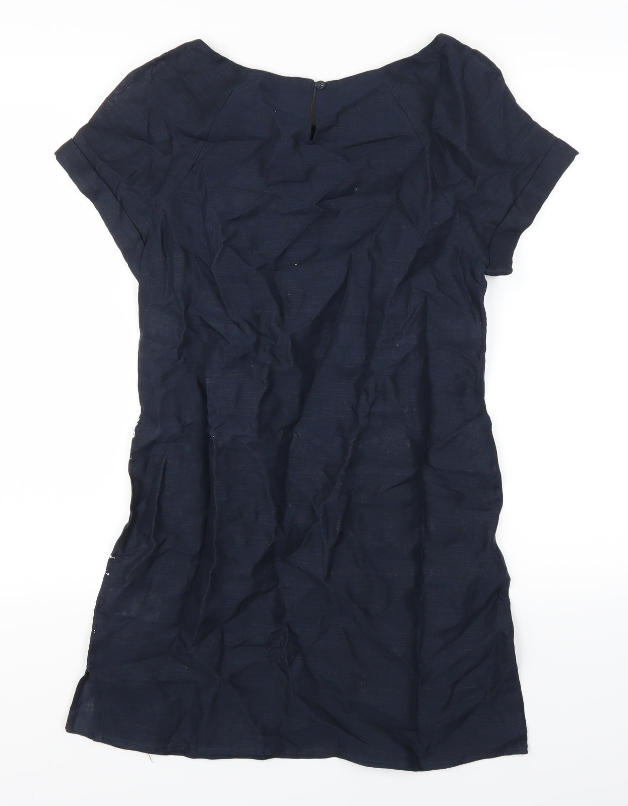 White Stuff Womens Blue Geometric  T-Shirt Dress  Size 8