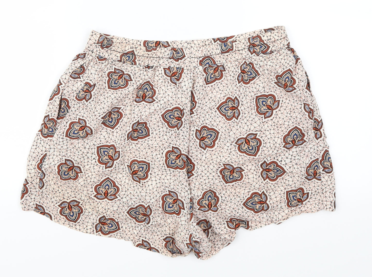 H&M Womens Pink Geometric  Mom Shorts Size 8