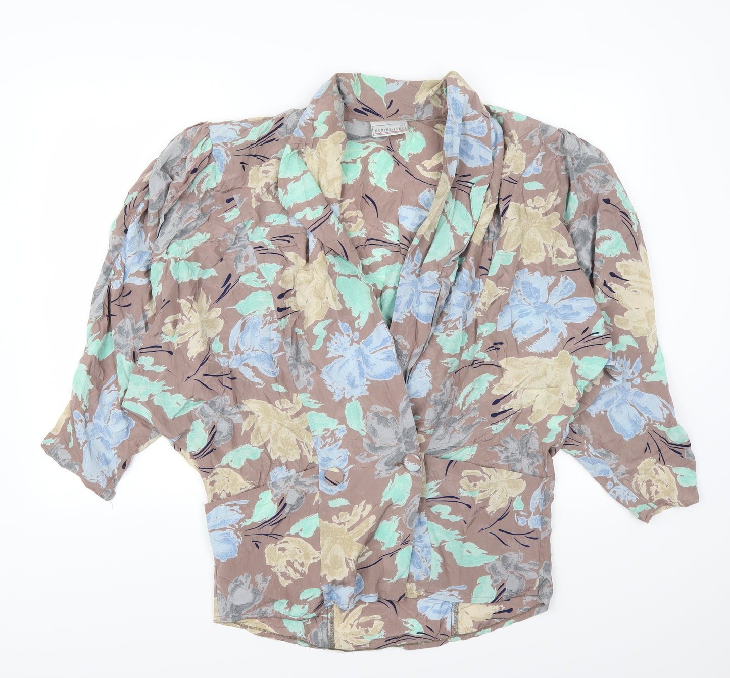 Expressions Womens Multicoloured Floral  Jacket  Size 10