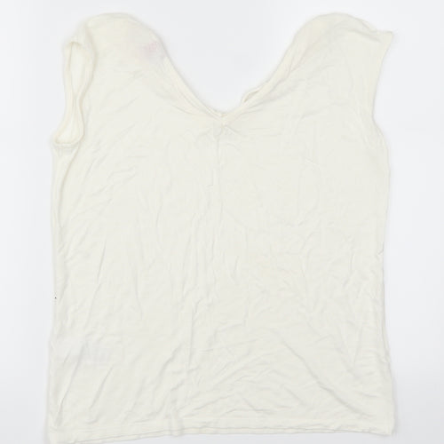 S. Oliver Womens White   Basic T-Shirt Size 10