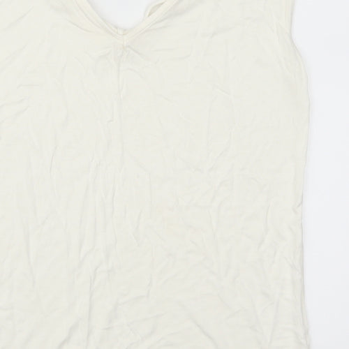 S. Oliver Womens White   Basic T-Shirt Size 10