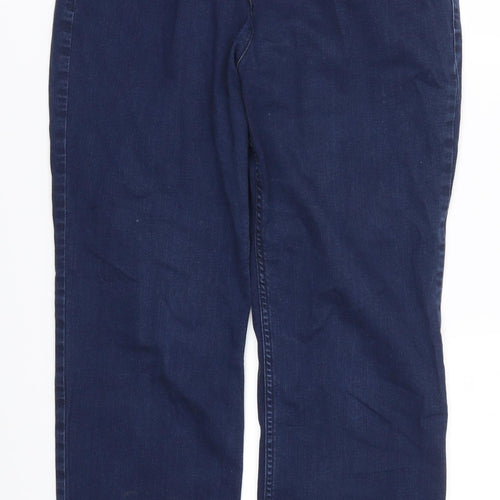 Marks and Spencer Womens Blue  Denim Straight Jeans Size 12 L26 in