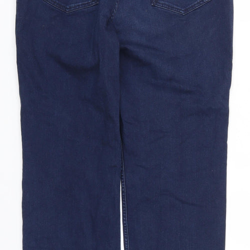 Marks and Spencer Womens Blue  Denim Straight Jeans Size 12 L26 in