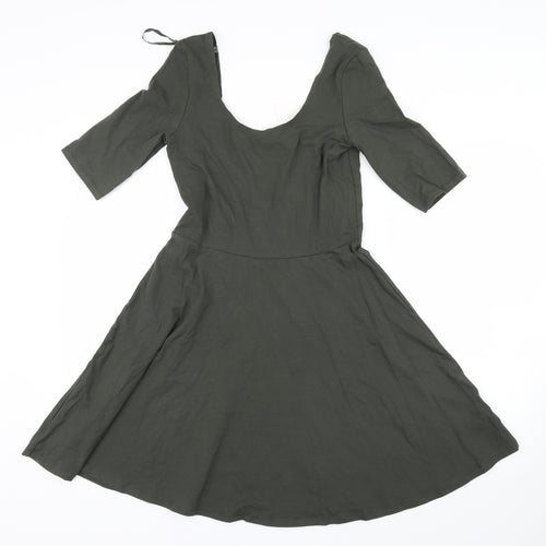 New Look Womens Green   Shirt Dress  Size 12