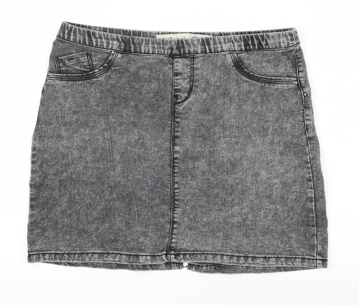 Denim Co. Womens Grey  Denim Straight & Pencil Skirt Size 10