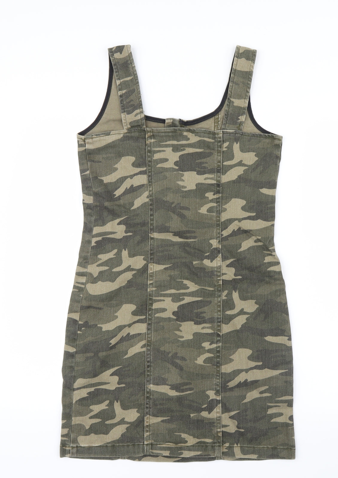 New Look Girls Green Camouflage Denim Shirt Dress  Size 12 Years