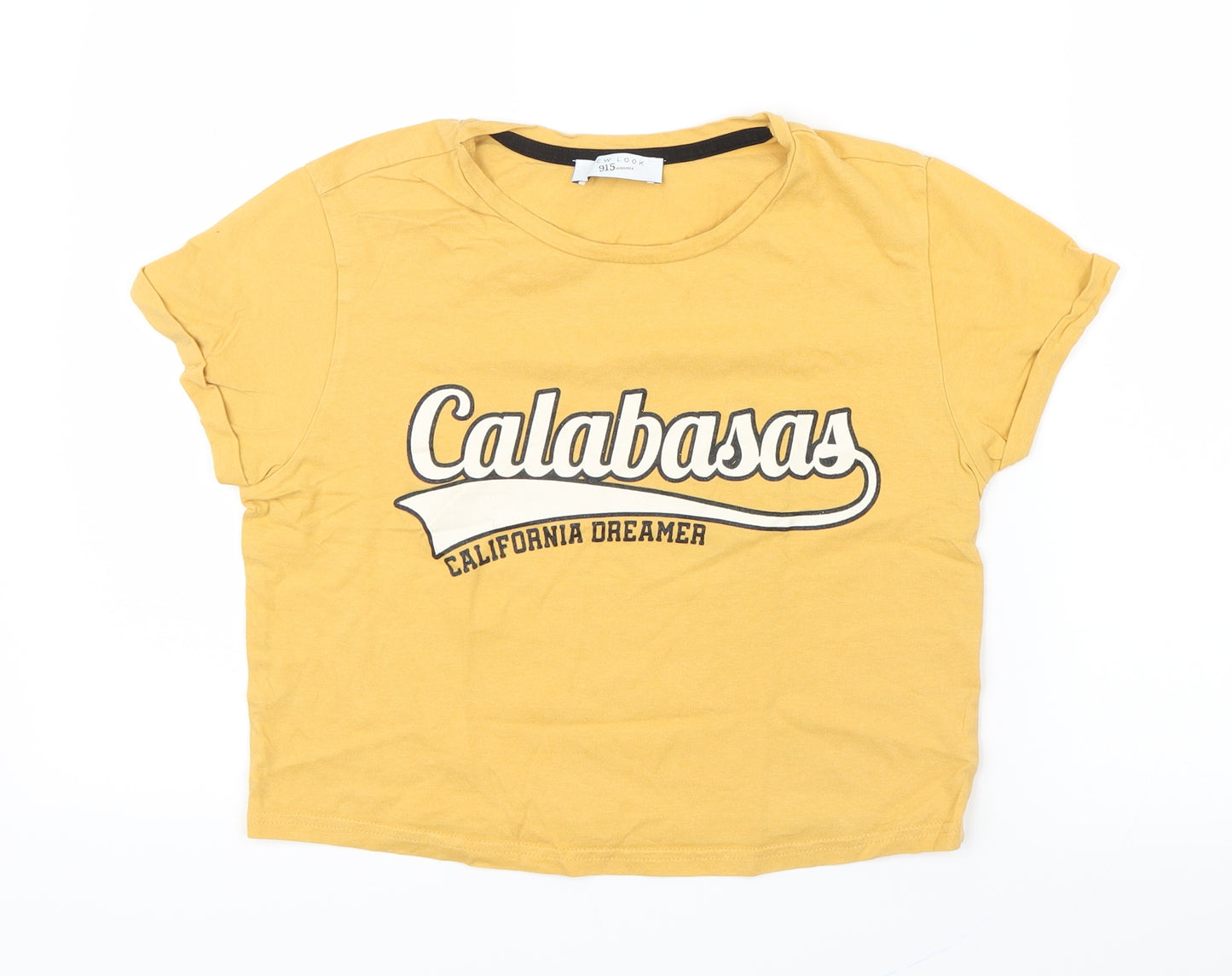 New Look Girls Yellow   Basic T-Shirt Size S