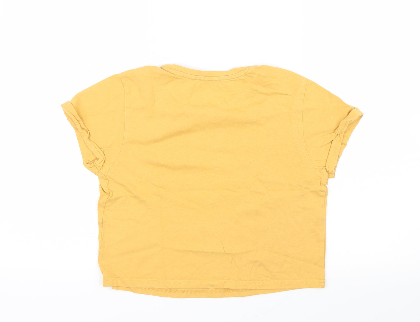 New Look Girls Yellow   Basic T-Shirt Size S