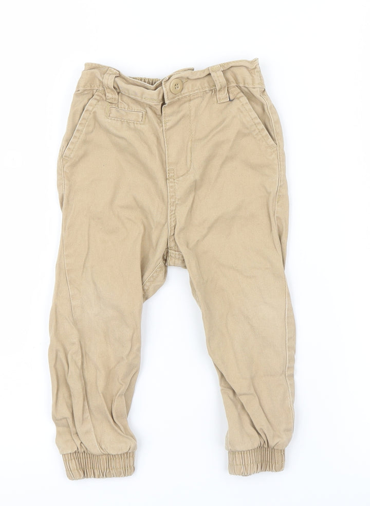Little Rebel Boys Beige Capri Trousers Size 18-24 Months