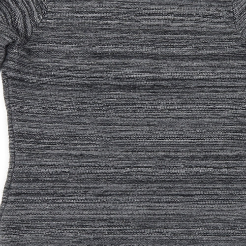 Logo Womens Grey  Knit Pullover Jumper Size M