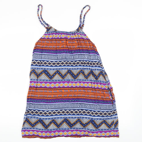 H&M Womens Blue Geometric  T-Shirt Dress  Size 8