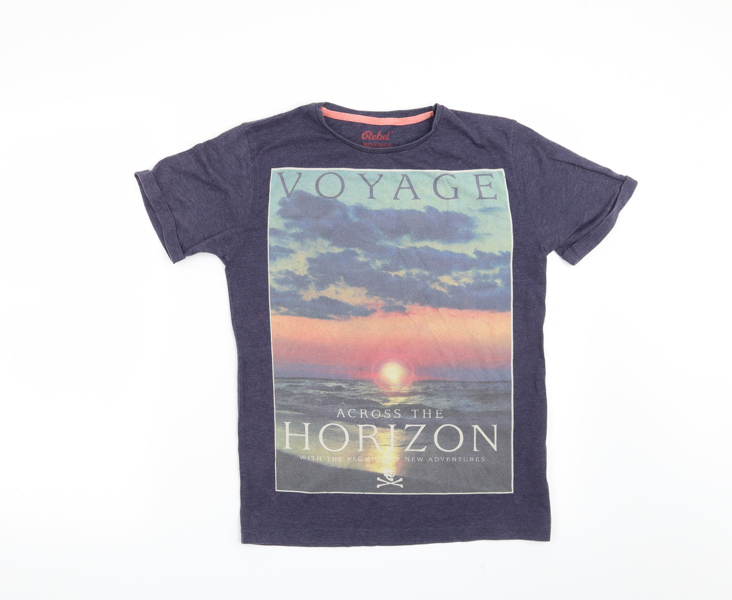 Rebel Boys Blue   Basic T-Shirt Size 11-12 Years  - Voyage