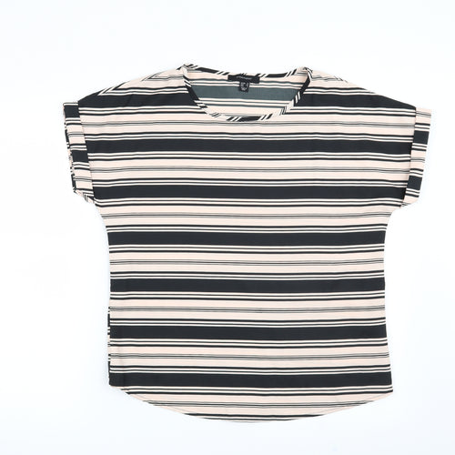 Atmosphere Womens Pink Striped  Basic Blouse Size 12