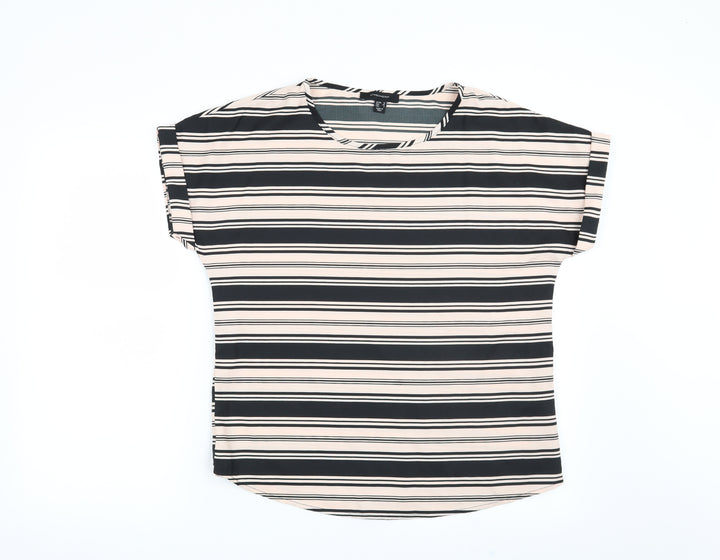 Atmosphere Womens Pink Striped  Basic Blouse Size 12