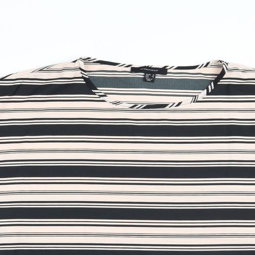 Atmosphere Womens Pink Striped  Basic Blouse Size 12