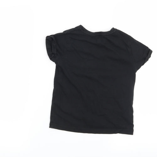 George Boys Black   Basic T-Shirt Size 5-6 Years  - Win